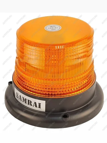 Маяк импульсный 1224V (10 светодиодов) 7 режимов на магните желтый SAMRAI