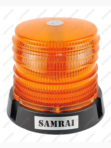 Маяк импульсный 1224V (16 светодиодов) 1 режим на магните желтый SAMRAI