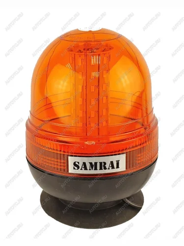 Маяк импульсный 1224V (60 светодиодов) 3 режима на магните желтый SAMRAI