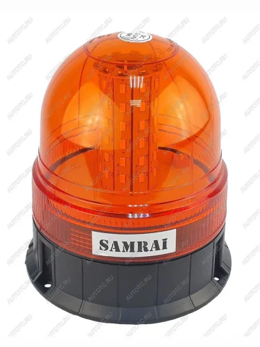 Маяк импульсный 1224V (60 светодиодов) 3 режима на магните желтый SAMRAI