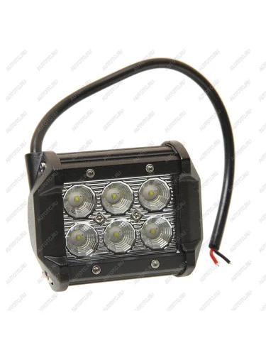 Балка светодиодная 1224V 18W (6 светодиодов) 100х85х65мм (ближний свет) двухрядная SAMRAI