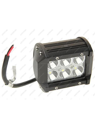 Балка светодиодная 1224V 18W (6 светодиодов) 100х85х65мм (дальний свет) двухрядная SAMRAI