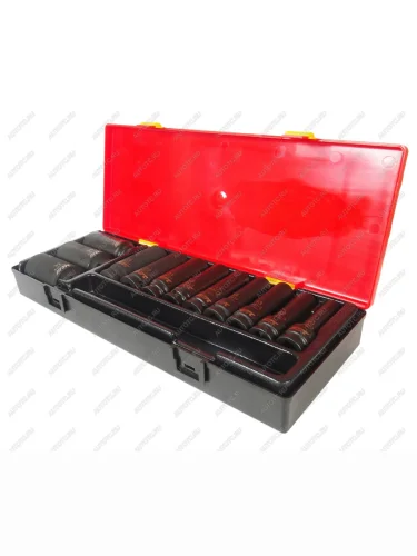 Набор головок торцевых 12" 12-ти гранных 10-32мм глубоких ударных 12 предметов в кейсе JTC