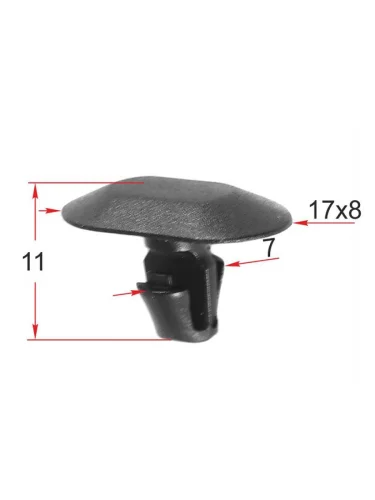 Клипса обшивки кузова CITROENPEUGEOTRENAULT (1 шт.)