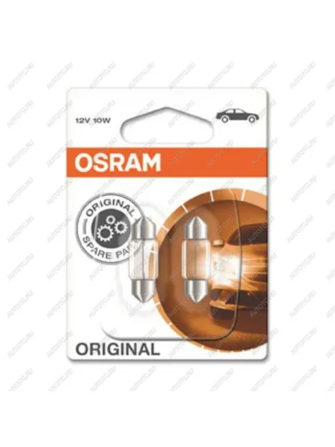 Лампа 12V C10W SV8.5-8 31мм блистер (2шт.) OSRAM