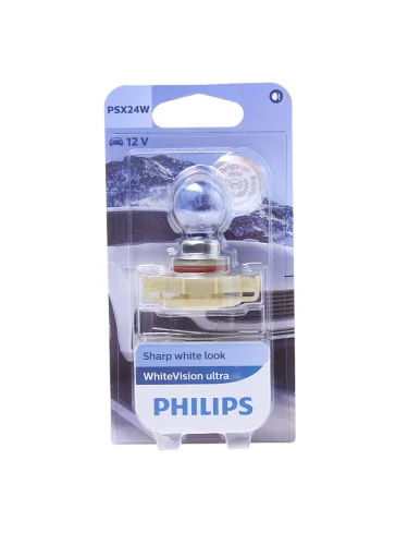 Лампа 12V PSX24W PG20-7 блистер (1шт.) 3300K White Vision Ultra PHILIPS
