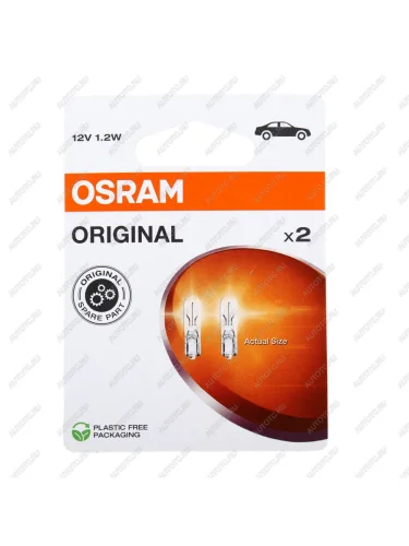 Лампа 12V W1.2W W2x4.6d блистер (2шт.) OSRAM