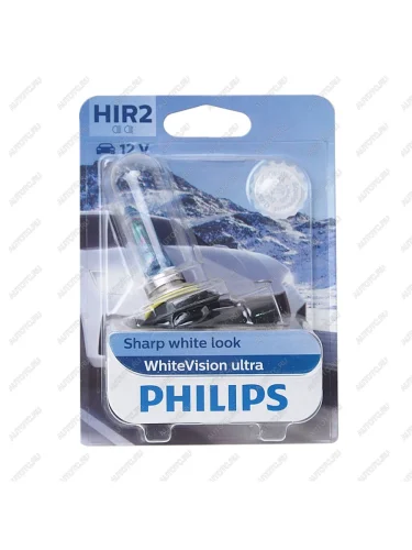 Лампа 12V HIR2 55W PX22d блистер (1шт.) White Vision Ultra PHILIPS