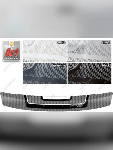 Дефлектор капота CA-Plastic (Серия Art черная) Уаз Патриот 23632 1 рестайлинг пикап (2014-2016)