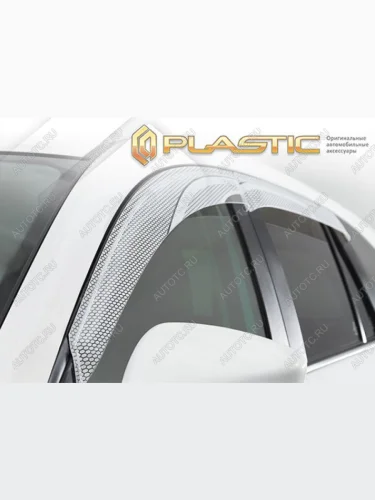 Дефлектора окон (рынок Японии) CA-Plastic (Серия Art белая) Toyota Corolla  E210 (2018-2022) седан дорестайлинг