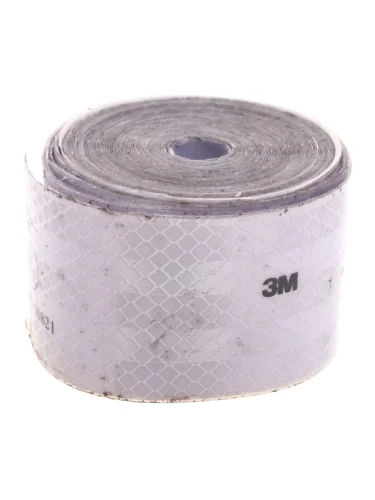 Лента светоотражающая белая 45.7х5см микропризма, соты ролик