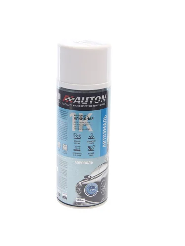 Краска 201 белая аэрозоль 520мл АВТОН
