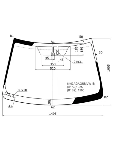 Стекло лобовое (Датчик дождя Молдинг) Toyota Camry (XV50) 11-18  Camry UAEUSA 11-17