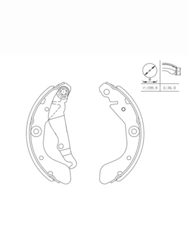 Колодки тормозные барабанные Chevrolet Aveo 11-  Cobalt 13-