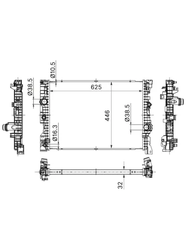 Радиатор BMW X5 18-  X6 19-