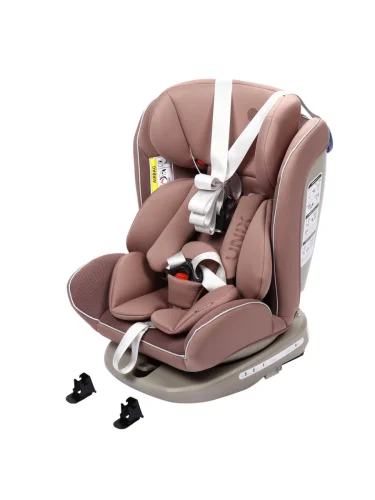 Автокресло детское 0-36кг (0+I-ll-IlI) 0-12лет desert pink UNIX Isofix HAPPY BABY
