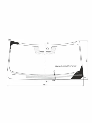 Стекло лобовое (Обогрев щеток Датчик дождя) Infiniti QX80 17-22
