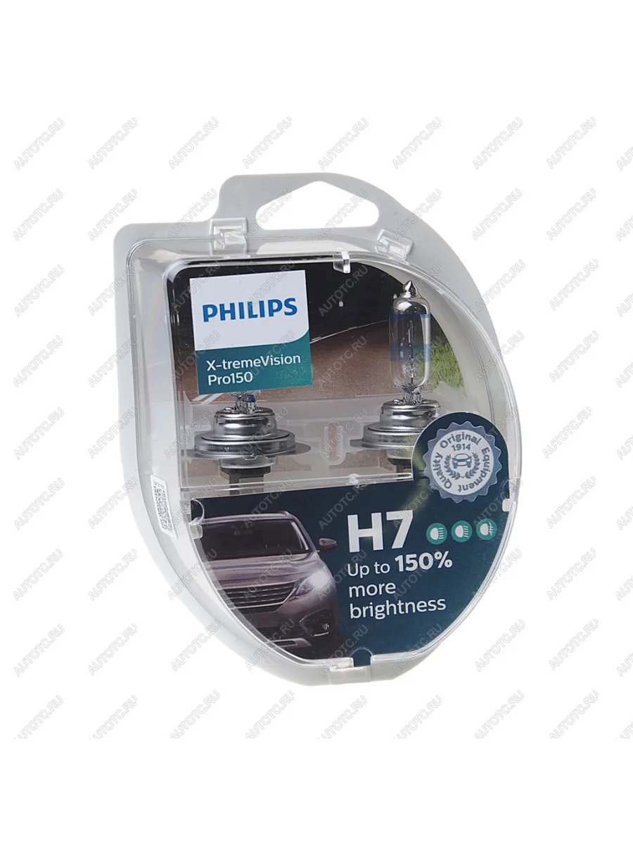 Лампа 12V H7 55W PX26d +150% бокс (2шт.) X-Treme Vision Pro 150 PHILIPS  в Керчи Республика Крым