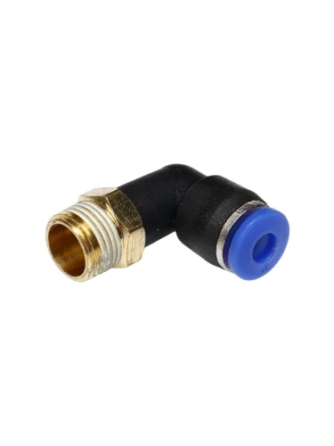 Фитинг для пластиковых трубок 18" угловой 4мм с наружной резьбой ЭВРИКА