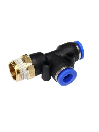 Фитинг для пластиковых трубок 14" Т-образный 6мм с наружной резьбой ЭВРИКА