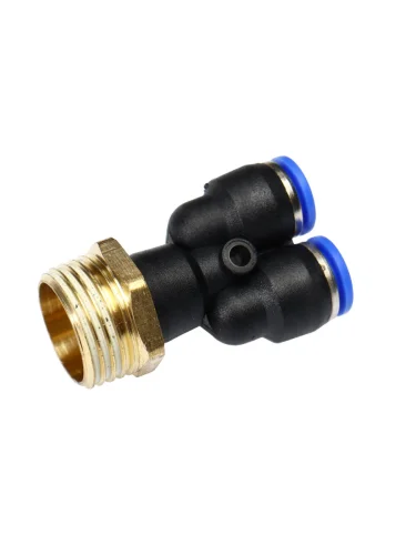 Фитинг для пластиковых трубок 12" Y-образный 8мм с наружной резьбой ЭВРИКА