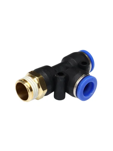 Фитинг для пластиковых трубок 14" Т-образный 8мм с наружной резьбой ЭВРИКА