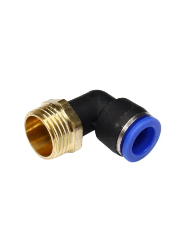 Фитинг для пластиковых трубок 12" угловой 12мм с наружной резьбой ЭВРИКА