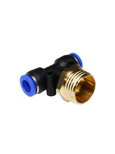 Фитинг для пластиковых трубок 12" Т-образный 8мм с наружной резьбой ЭВРИКА