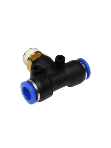 Фитинг для пластиковых трубок 14" Т-образный 8мм с наружной резьбой ЭВРИКА