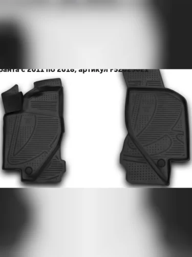 Коврики 3D в салон передние Element (черные) Лада ВАЗ Гранта 2190 седан  дорестайлинг (2011-2017)