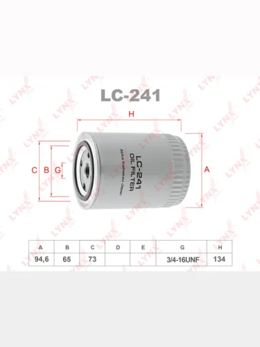 Фильтр масляный NISSAN Pick-up (00-07) LYNX