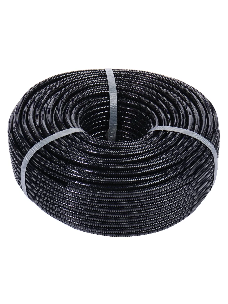 Трубка защитная для электропроводки гофрированная полиамид d=8.0мм бухта 100м ЭВРИКА  в Керчи Республика Крым