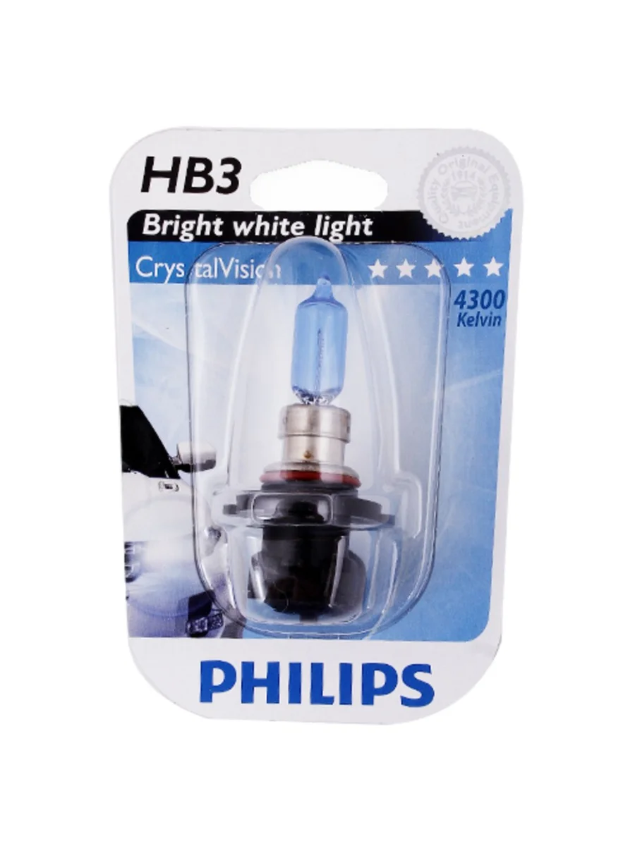 Лампа 12V HB3 65W P20d 4300K блистер (1шт.) Crystal Vision PHILIPS  в Керчи Республика Крым
