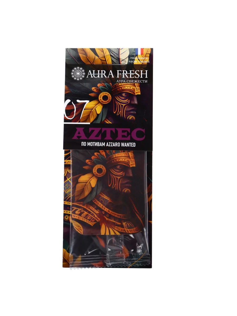 Ароматизатор подвесной пластина №7 (AZZARO-WANTED) AZTEC AURA FRESH  в Самаре Самарской области