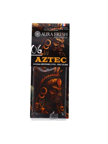 Ароматизатор подвесной пластина №6 (ABERCROMBIE&FITCH-FIERCE COLOGNE) AZTEC AURA FRESH