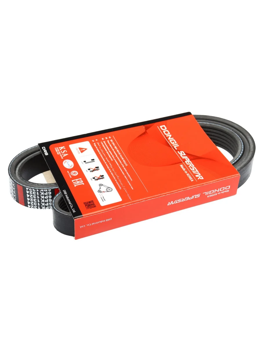 Ремень приводной поликлиновой 6PK1324 SHACMAN SHAANXI дв.WP12 DONGIL  в Керчи Республика Крым