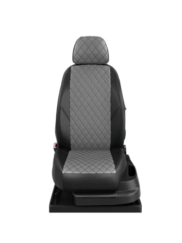 Авточехлы CHEVROLET Lacetti (04-) экокожа задняя спинка 40х60 черно-серые ромб комплект AVTOLIDER