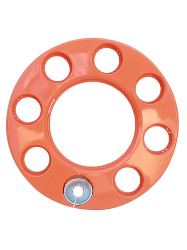 Колпак колеса R-17.5 R-19.5 переднего ободок на евродиск пластик (оранжевый) 8 шпилек ТТ