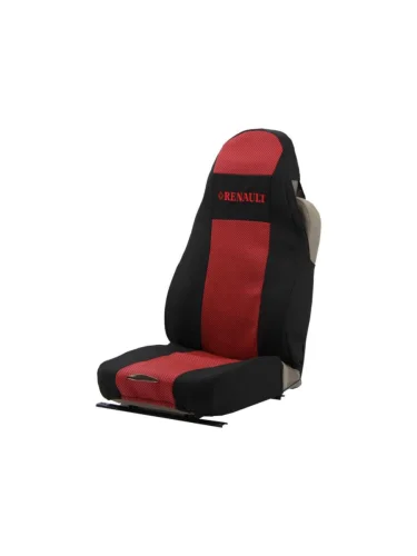 Авточехлы RENAULT Magnum (08-) жаккард черно-красные комплект АВТОРЕАЛ