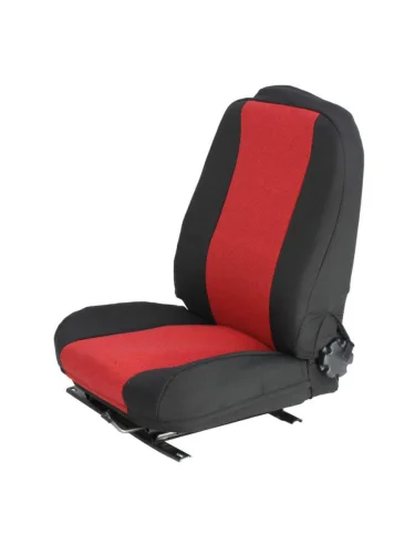 Авточехлы SCANIA 5 series (1 высокий, 1 низкий) жаккард черно-красные комплект АВТОРЕАЛ