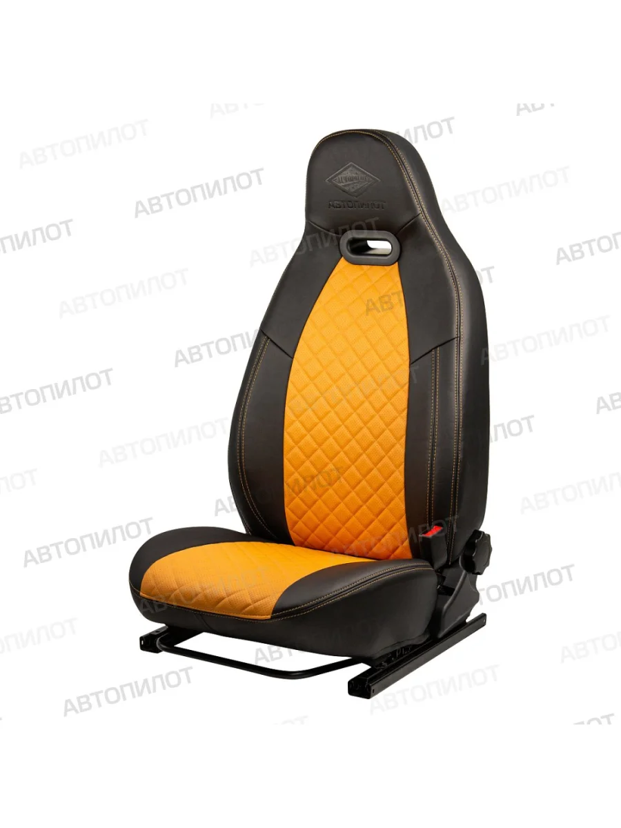 Комплект чехлов сидений (экокожа) Автопилот Литой модуль Haval Jolion рестайлинг (2024-2025) (черный/оранжевый)  в Перми Пермском крае