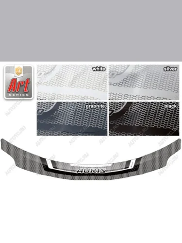 Дефлектор капота Серия Art серебро Toyota Auris  2007–2010