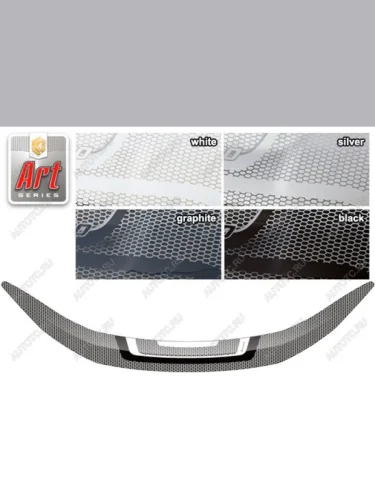 Дефлектор капота CA-Plastic (Серия Art черная) Changan CS55 Plus (2021-2025)