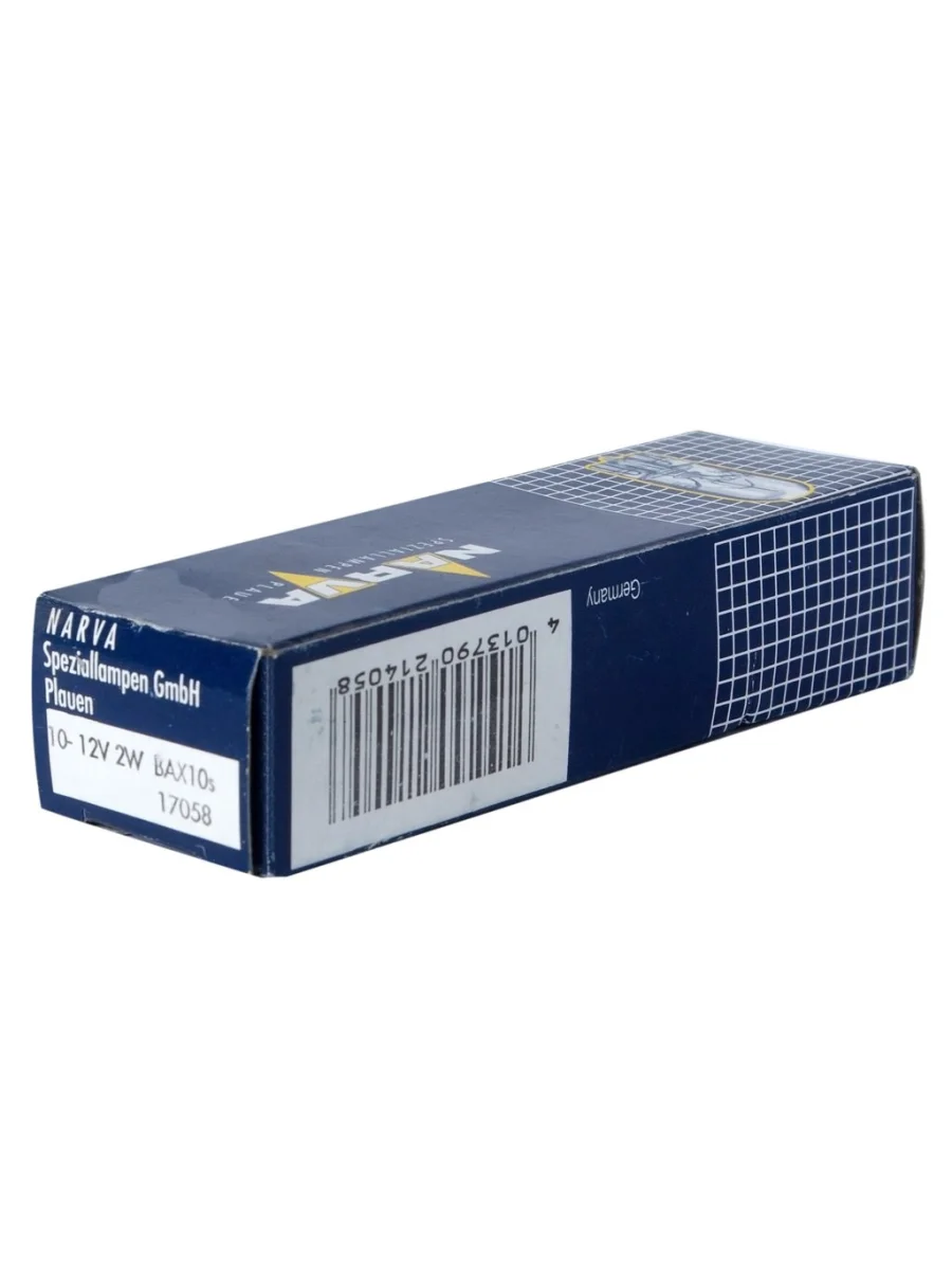 Лампа 12V 2W BAX8.3s1.5 синий патрон Plastic Base NARVA  в Керчи Республика Крым