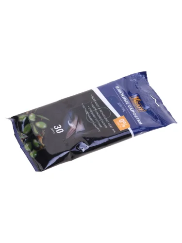 Салфетка влажная для очистки рук в мягкой упаковке 30шт. KRAFT