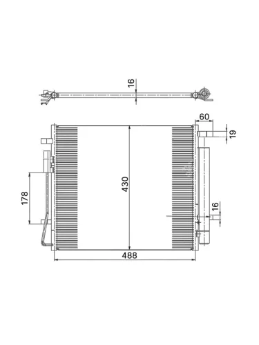 Радиатор кондиционера Hyundai Tucson 21-  Kia Sportage 21-