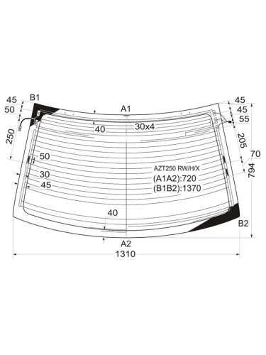 Стекло заднее (Цвет зеленый Обогрев Антенна) Toyota Avensis (T250) 03-08