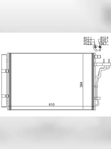Радиатор кондиционера Kia Soul 13-19