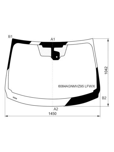 Стекло лобовое (Датчик дождя Молдинг) Nissan Qashqai 17-22