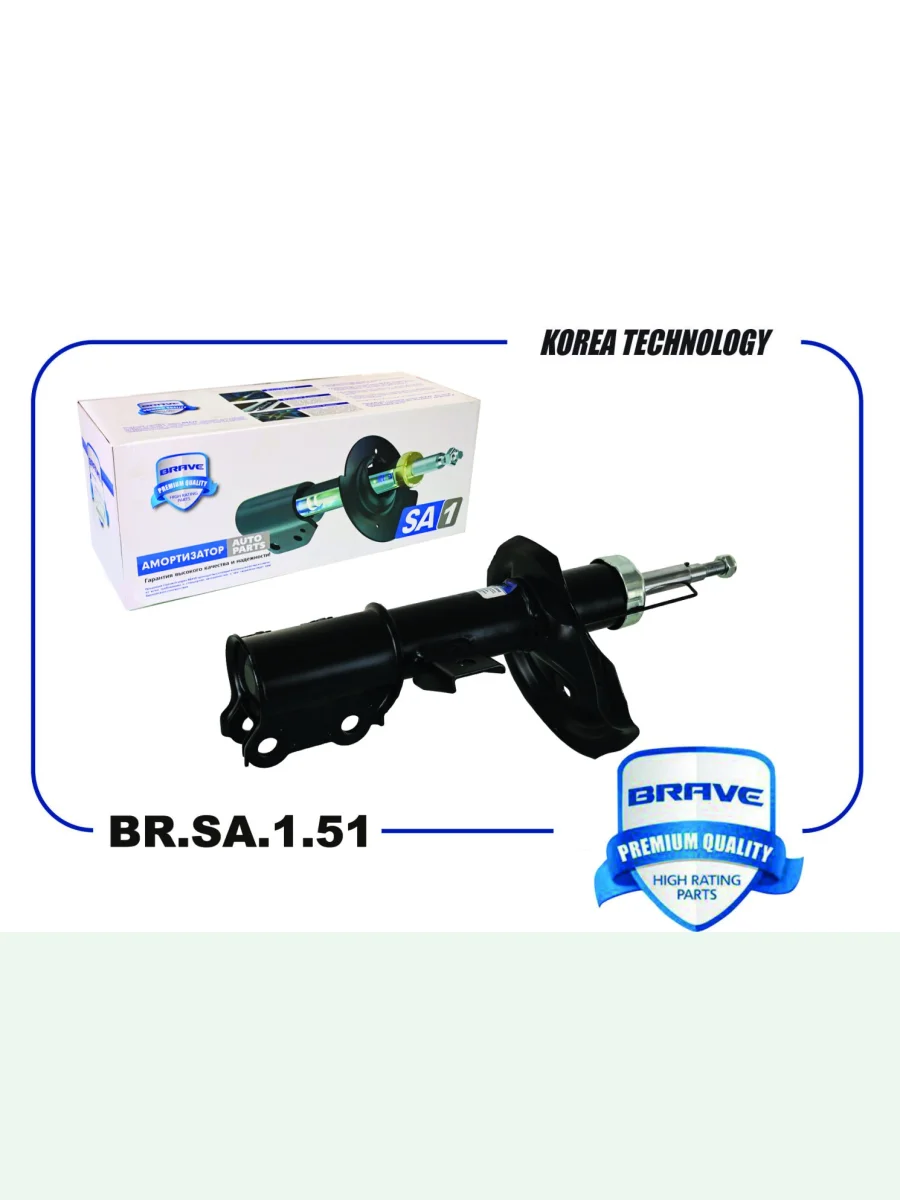 Амортизатор передний LH Brave KIA Cerato 2 TD седан (2008-2013)  в Перми Пермском крае